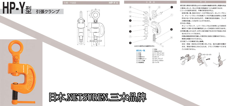 NETSUREN HP-Y鋼板鉗