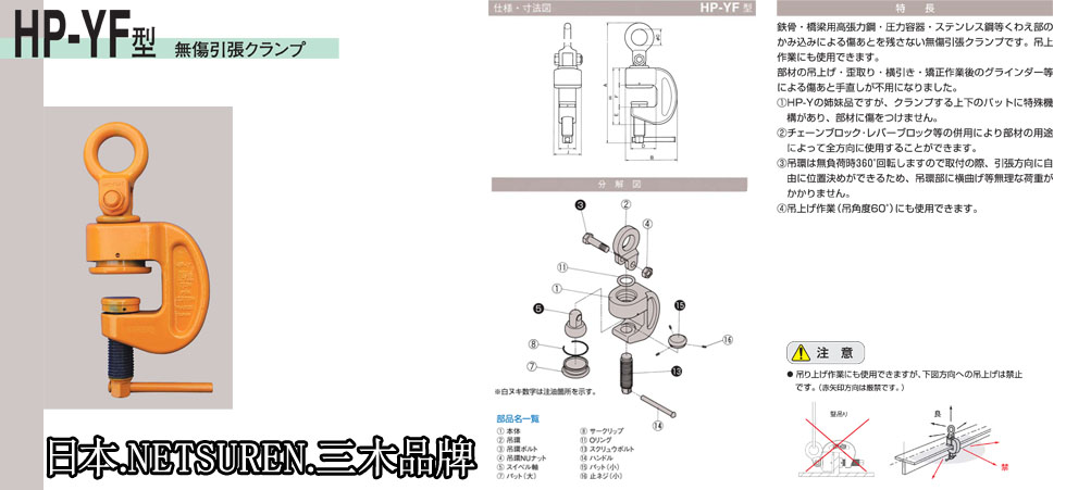 NETSUREN HP-YF鋼板鉗