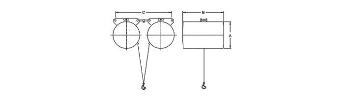 DONGSUNG串聯(lián)式氣動(dòng)平衡器尺寸圖