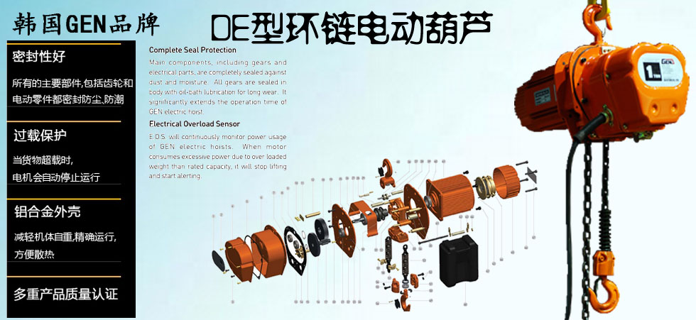 DE型進(jìn)口環(huán)鏈電動(dòng)葫蘆圖