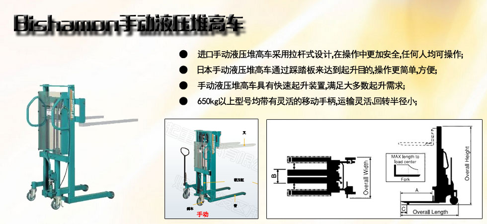 Bishamon手動(dòng)液壓堆高車圖