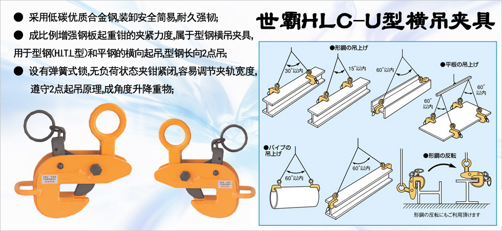 世霸HLC-U型橫吊夾具圖