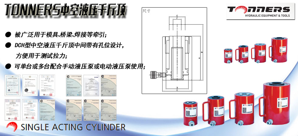 TONNERS DCH中空液壓千斤頂