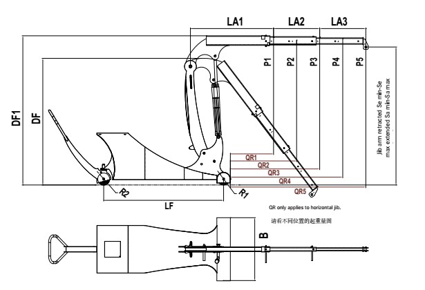 ITI-N型Hydrobull小型配重起重機(jī)尺寸圖