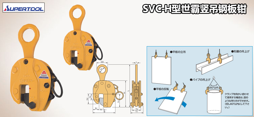 SVC-H型世霸豎吊鋼板鉗圖