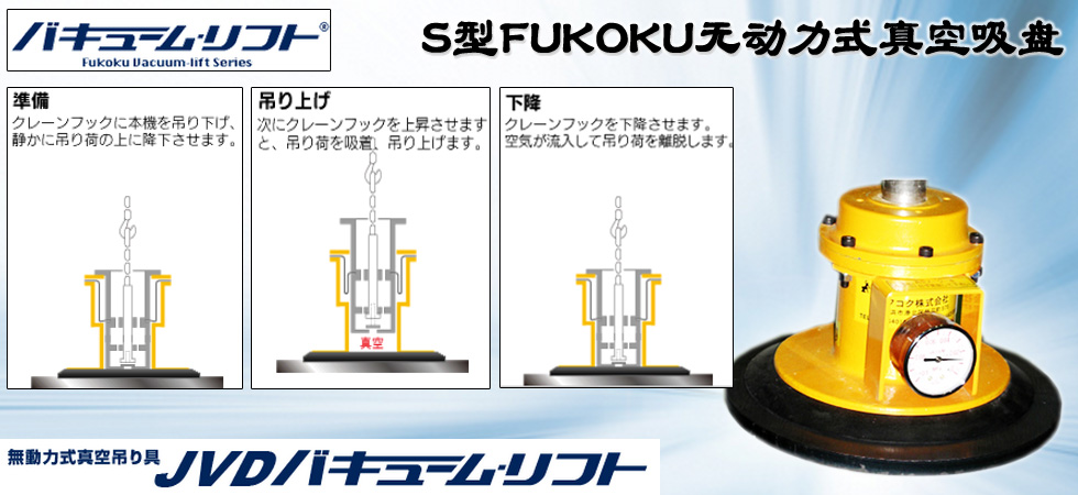 S型FUKOKU無動(dòng)力式真空吸盤圖