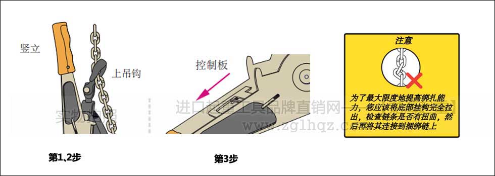 鏈條捆綁拉緊器如何拉緊？