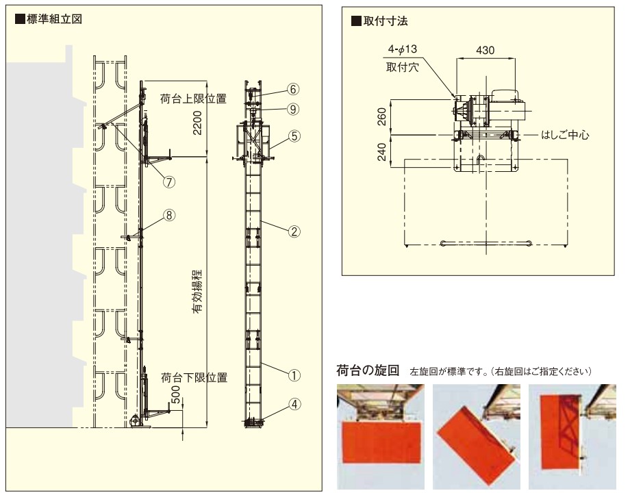 TKK垂直升降機尺寸圖